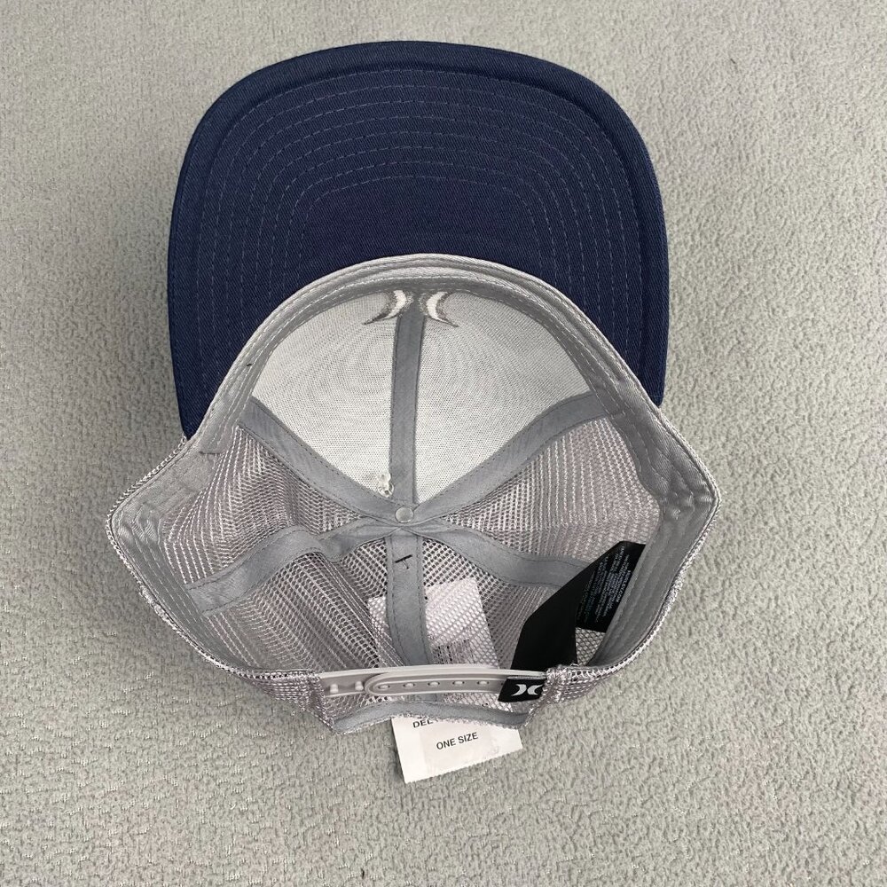 Hurley Sportswear Trucker SnapBack Hat Cap Blue Adult,Adjustable,One Size - Picture 2 of 8